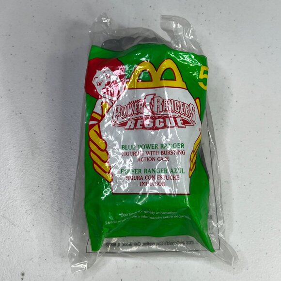 Vintage 2000 McDonalds Power Rangers Lightspeed Rescue Blue Figurine - Picture 4 of 4